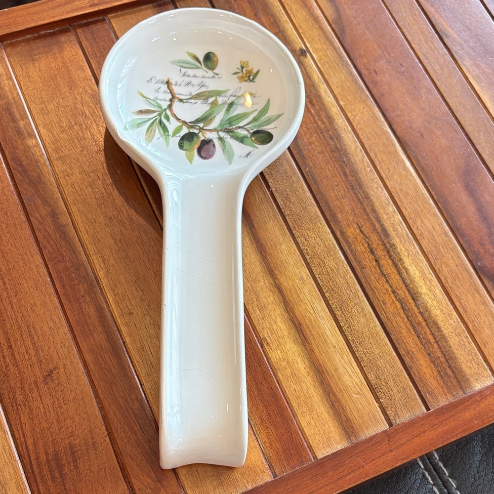 Effetti Spoon Rest Olives & Script Made in ITALY